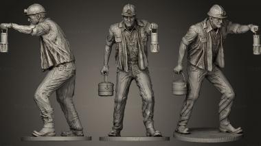 Figurines of people MINER 2 3d model